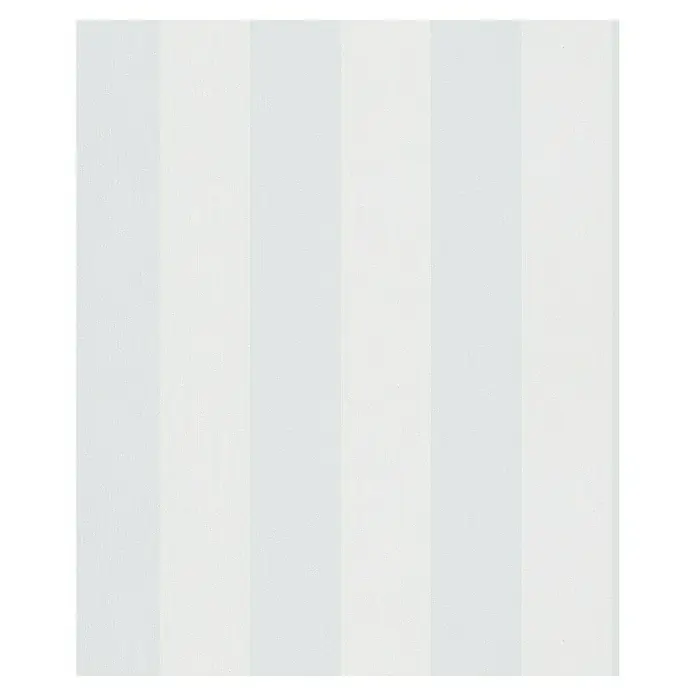 Marburg Kids' Walls Vliestapete - Weiß/Blau, Streifen, 10,05 x 0,53 m - Foto von Tapetenmuster mit schlichten, hellgrauen Streifen. Dieses elegante Design ist ideal für moderne Innenräume und verleiht einen stilvollen Touch.