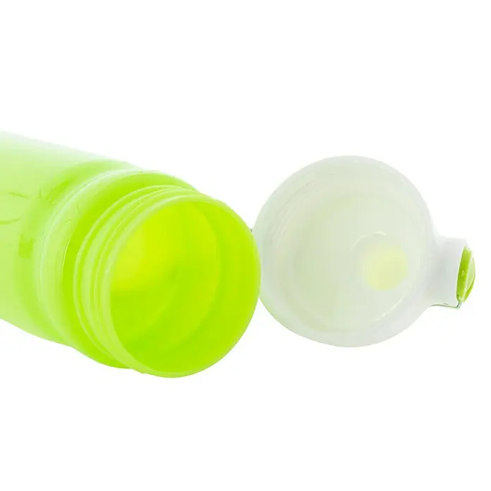 Seac Sub Botella Nativa - 550 ml, Plástico, Verde - Una botella de agua verde abierta con una tapa blanca, perfecta para deportes y actividades al aire libre. Práctica y fácil de limpiar.