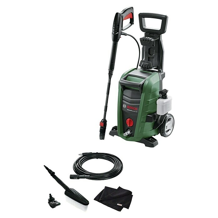 Bosch Visokotlačni čistilnik UniversalAquatak 130 + Car Kit  (1.700 W, Maksimalni tlak: 130 bar) | Električni visokotlačni čistilniki | Visokotlačni čistilniki | Naprave za čiščenje | Stroji | Orodja in stroji | Izdelki | BAUHAUS