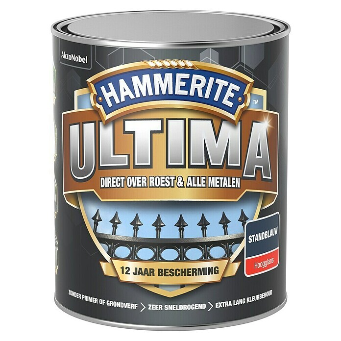Hammerite Ultima Metaallak (Standblauw, 750 ml, Hoogglans) | BAUHAUS