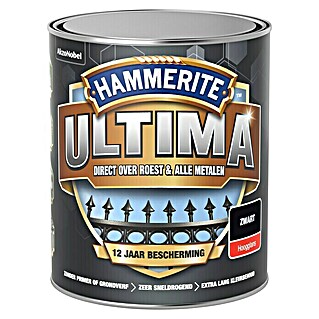 Hammerite Ultima Metaallak (Zwart, 750 ml, Hoogglans)
