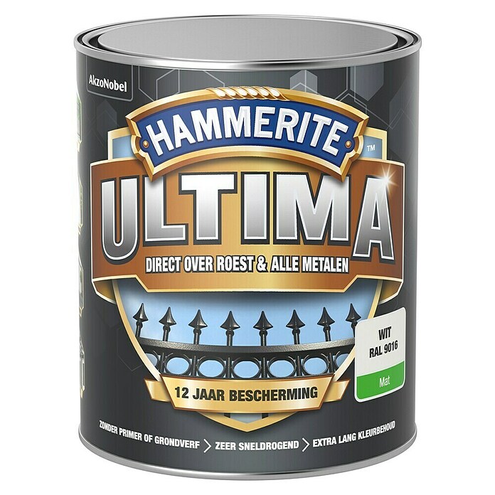 Hammerite Ultima Metaallak (Wit, 750 ml, Mat) | BAUHAUS
