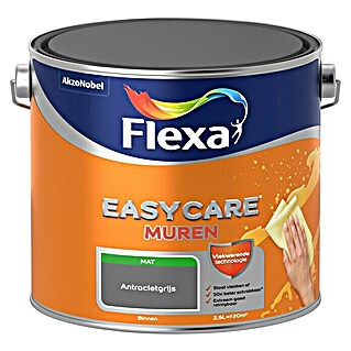 Flexa Easycare Muurverf (Antracietgrijs, 2,5 l, Mat)