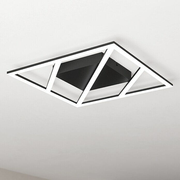 Eglo LED-Deckenleuchte ULISANO (21 W, L x B x H: 42 x 42 x 5,5 cm, Schwarz)  | BAUHAUS
