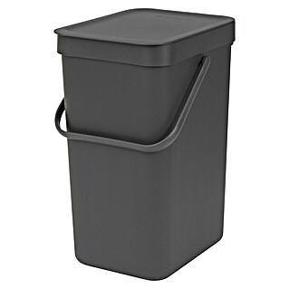 Brabantia Cubo de basura empotrado Sort & Go (12 l, Gris, Plástico)