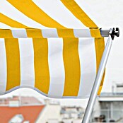 Sunfun Klemmmarkise (Gelb/Weiß, Breite: 2,5 m, Ausfall: 1,3 m)