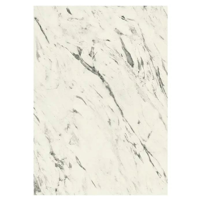 Arbeitsplatte - 280 x 60 x 3,8 cm, Marmor Carrara - Elegante Marmorplatte in Weiß mit grauen Adern. Perfekt für stilvolle Oberflächen und Arbeitsplatten, die eine luxuriöse Note verleihen.