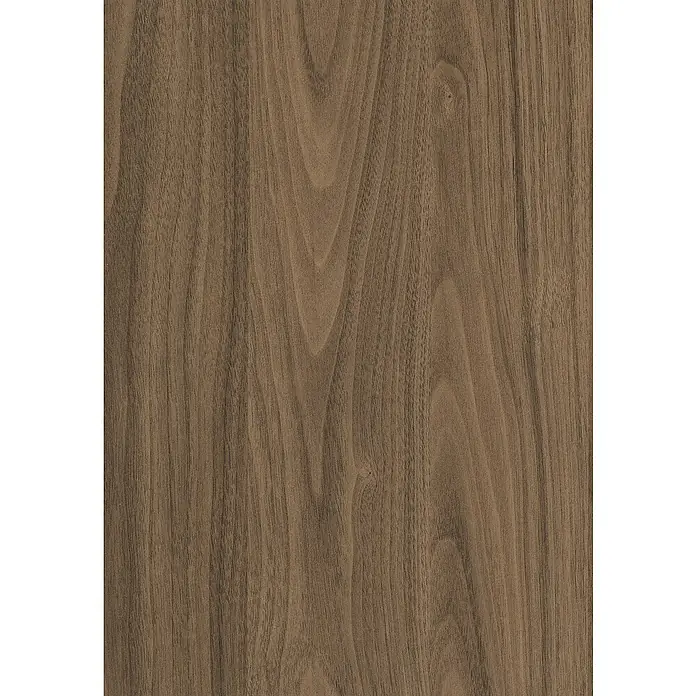 Arbeitsplatte - 280 x 60 x 2,8 cm, Nussbaum - Detailaufnahme einer Holzoberfläche mit markanter Maserung und warmen Brauntönen, ideal für Möbel oder Wandverkleidungen.