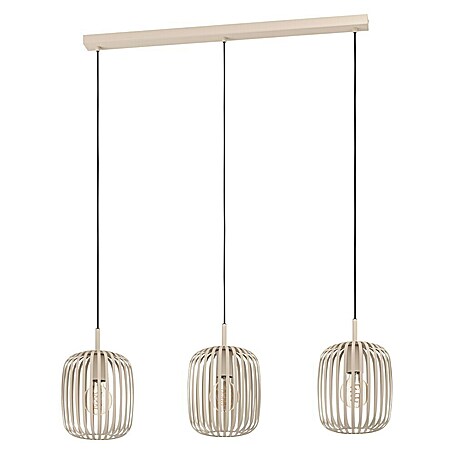 Eglo Romazzina Lámpara colgante (120 W, Arena, E27, Número de bombillas: 3 ud.)