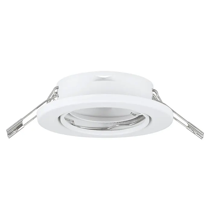 Eglo LED-Einbauleuchte Agulo - Durchmesser: 86 mm, Weiß - Einbauleuchte mit weißem Rahmen und Federbefestigung für eine einfache Installation. Ideal für moderne Beleuchtungskonzepte.