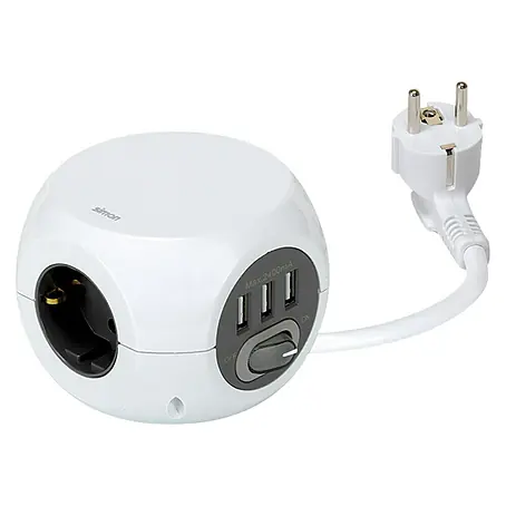 Simon  Bola de enchufes con USB Combi Ball