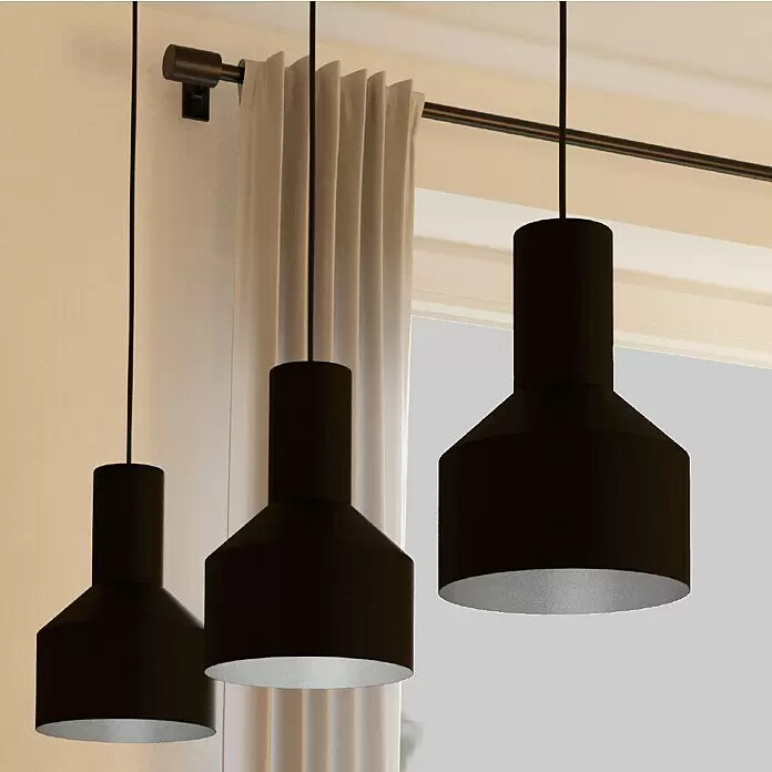 Eglo Casibare Pendelleuchte - 120 W, Schwarz, E27, Anzahl Leuchtmittel: 3 Stk. - Bildausschnitt