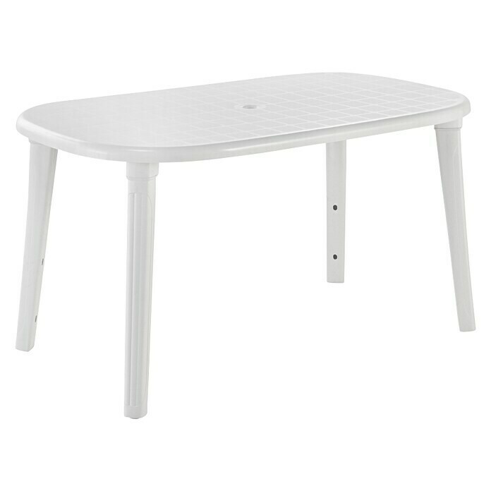 Set de muebles de jardín Cancún (5 pzs., Polipropileno, Blanco, L x An x Al: 140 x 80 x 73 cm) | BAUHAUS