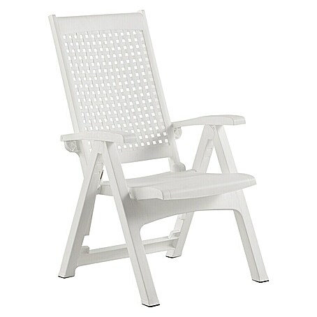 Sillón de posiciones Cannes (Polipropileno, Respaldo regulable, Blanco, An x Pr x Al: 65 x 63 x 108 cm)