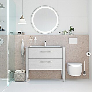 Creabath Mueble de lavabo Époque (L x An x Al: 47,7 x 100 x 86,3 cm, Roble claro, Mate)