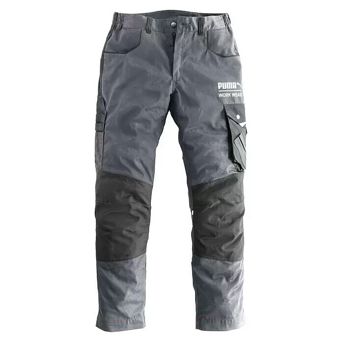Puma Workwear Pantalones de trabajo Champ - 54, Gris/Negro, Trabajos forestales - Pantalón de trabajo gris Puma Work Wear con bolsillos cargo y rodilleras reforzadas, diseñado para la durabilidad.