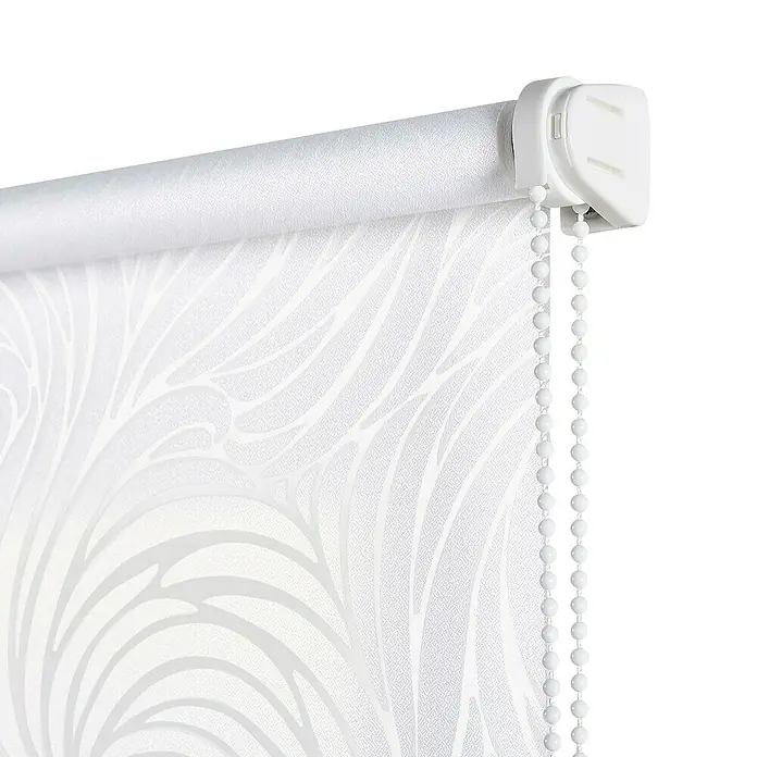 Estor enrollable Plantas - An x Al: 75 x 180 cm - Aquí hay una persiana enrollable blanca estampada accionada por una cadena de cuentas. Esta persiana es ideal para cualquier estancia.