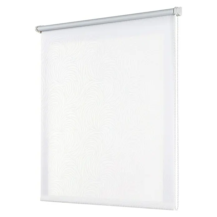 Estor enrollable Plantas - An x Al: 120 x 180 cm - Estor enrollable blanco con un sutil patrón, que proporciona un elegante filtrado de luz y privacidad. Ideal para cualquier habitación.