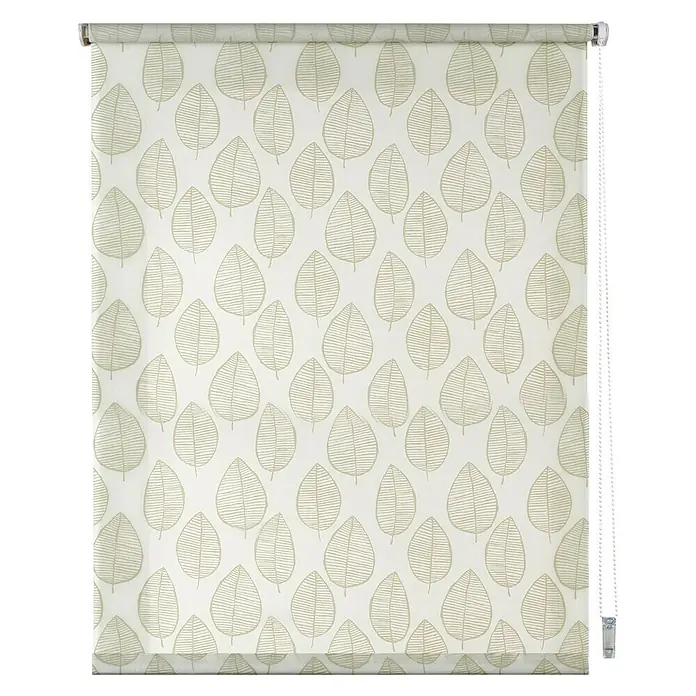 Estor enrollable Hojas - An x Al: 120 x 180 cm - Estor enrollable con estampado de hojas discreto. Ideal para crear un ambiente luminoso y acogedor en la habitación.