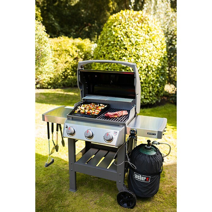 Weber Barbacoa de gas Spirit II E-310 + 7 accesorios (Superficie de la parrilla (An x Pr): 60 x 46 cm, 8,7 kW, Número de quemadores: 3) | BAUHAUS