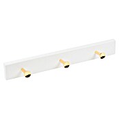 Nesu Perchero 9014 (L x An x Al: 48,5 x 5 x 4,9 cm, Número de ganchos: 3, Blanco/Dorado)