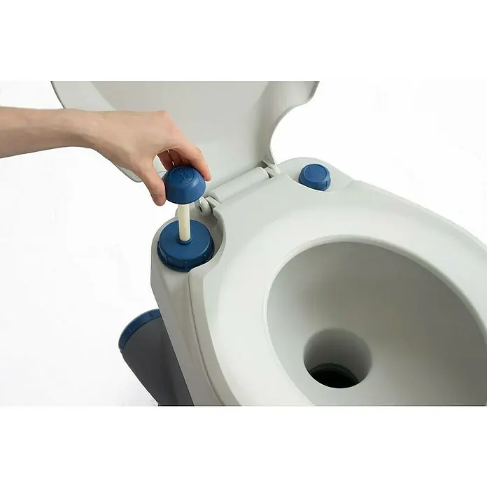 Campingaz Campingtoilette Portable - L x B x H: 58 x 41 x 45 cm, Fassungsvermögen Wassertank: 15 l, Kunststoff - Tragbare Toilette mit Handbedienung zum Spülen. Ideal für Camping und Reisen, mit leicht zu reinigendem Design.