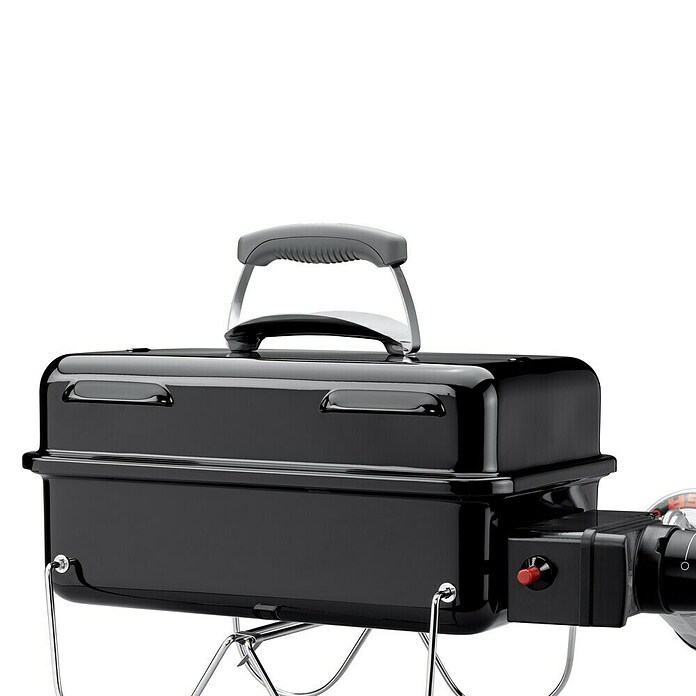 Weber Go-Anywhere Holzkohlegrill (Schwarz, Hauptgrillfläche: 42 x 26 cm)