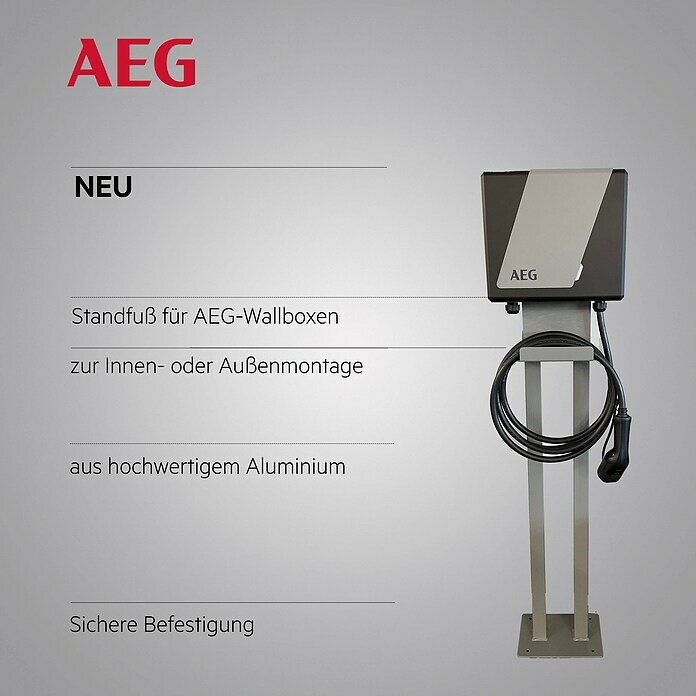 AEG Standfuß (Aluminium, Passend für: AEG Wallbox WB 11/22, WB 11/22 FI, WB 11/22 Pro) | BAUHAUS