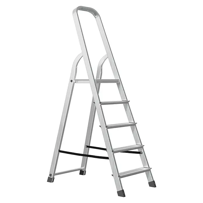 Krause Corda StufenstehleiterArbeitshöhe: 3 m, Anzahl Tritte: 5 Stk., Tiefe Stufen: 80 mm, Aluminium