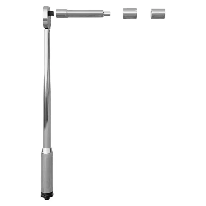 UniTEC Drehmomentschlüssel - ½″ Vierkant, Einstellungsbereich: 42 Nm - 210 Nm - Ein Drehmomentschlüssel-Set mit Verlängerungen und Adaptern, ideal für präzise Drehmomentanwendungen und Reparaturen an Fahrzeugen.