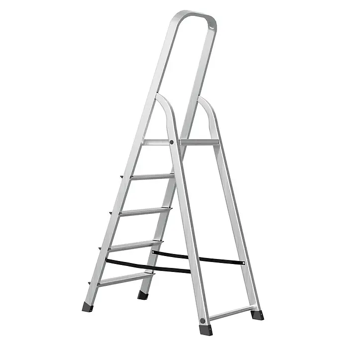 Krause Corda StufenstehleiterArbeitshöhe: 3 m, Anzahl Tritte: 5 Stk., Tiefe Stufen: 80 mm, Aluminium