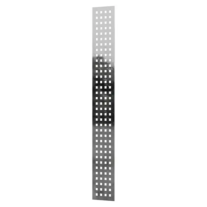 T & J Sichtschutzelement Aalborg - 25 x 179 cm, Silber - Graues Gebäude mit zahlreichen rechteckigen Fenstern, die in regelmäßigen Abständen angeordnet sind und dem Gebäude eine moderne Struktur verleihen.