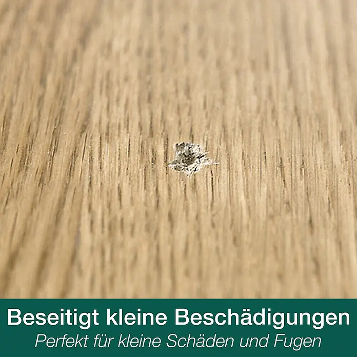 Bona Home Reparatur-Set - Esche/Fichte, 4 -tlg. - Nahaufnahme eines Holzboden-Reparaturprodukts zur Beseitigung kleiner Schäden und Fugen. Perfekt für schnelle Ausbesserungen.