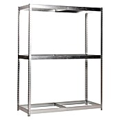 Simonrack Simontaller Estantería para cargas pesadas Ecoforte Galvanizada (L x An x Al: 60 x 150 x 200 cm, Capacidad de carga: 400 kg/balda, Número de baldas: 3 ud., Plateado)