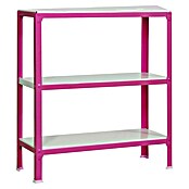 Simonrack Simonhome Estantería metálica Homeclick Color Mini (L x An x Al: 30 x 80 x 90 cm, Capacidad de carga: 150 kg/balda, Número de baldas: 3 ud., Rosa)