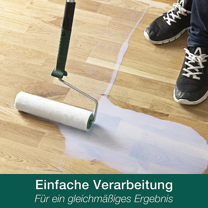 Bona Home Parkettlack Classic - 4 l, Farblos, Glänzend - Bodenanstrich mit Farbroller. Einfache Verarbeitung für ein gleichmäßiges Ergebnis. Ideal zum Renovieren von Holzböden.
