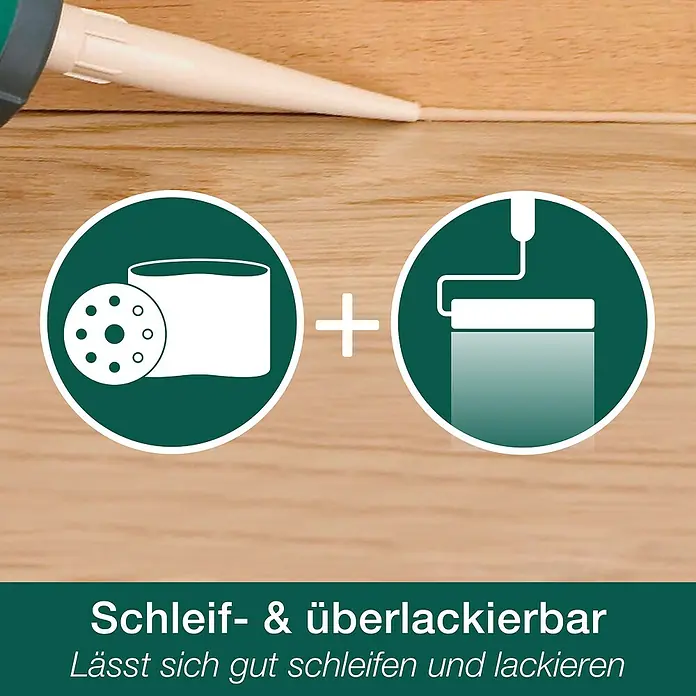 Bona Home Fugendicht - Eiche Dunkel, 310 ml - Produktbild: Schleif- & überlackierbar - Lässt sich gut schleifen und lackieren.
