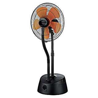 Purline Ventilador de pie con nebulizador Misty 10 (Negro/Naranja, Diámetro: 50 cm, 200 W, Altura: 128 cm)
