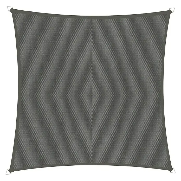 Windhager Sonnensegel - Anthrazit, B x L: 5 x 5 m - Graues Sonnensegel mit quadratischer Form, das Schatten spendet und vor Sonne schützt, ideal für den Außenbereich.