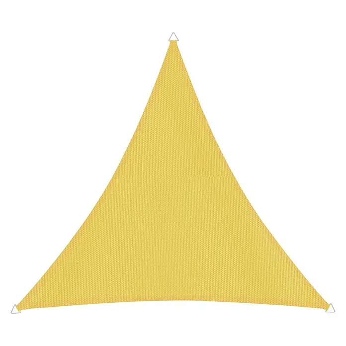 Windhager Sonnensegel Cannes - L x B: 5 x 5 m, Gelb, Dreieckig - Sonnensegel in dreieckiger Form, ideal für den Einsatz im Garten oder auf der Terrasse, um Schatten zu spenden.