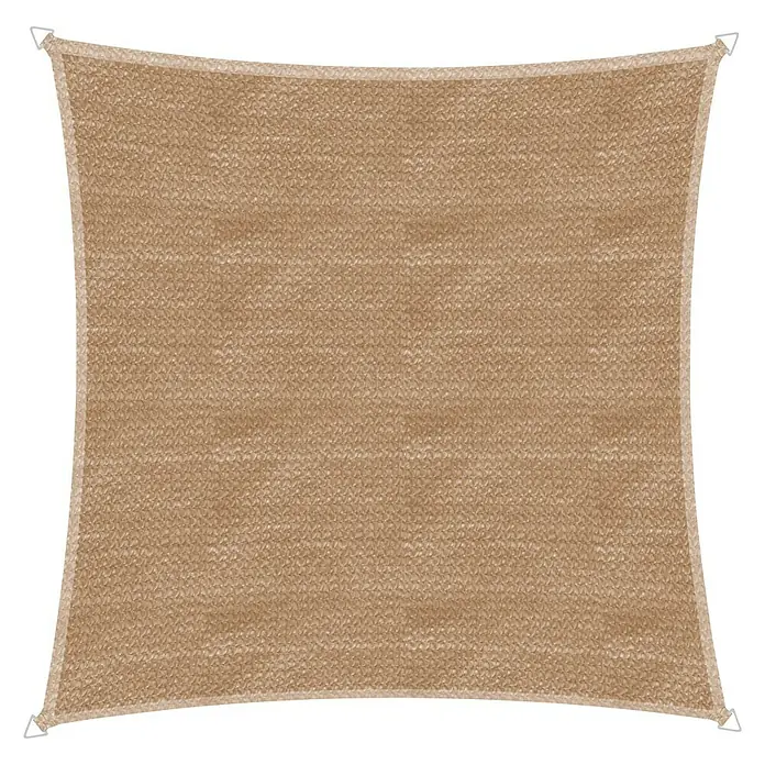 Windhager Sonnensegel Capri - L x B: 4 x 4 m, Quadratisch, Schilf - Beige Sonnensegel mit D-Ring zur einfachen Montage für Garten, Terrasse oder Balkon, bietet optimalen UV-Schutz und spendet Schatten.