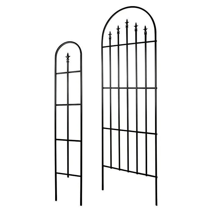 Windhager Rankgitter Arch - B x H: 61 x 203 cm, Metall, Schwarz - Dekorative schwarze Gartenbögen aus Metall, ideal für Kletterpflanzen und zur Gestaltung von Gartenwegen.