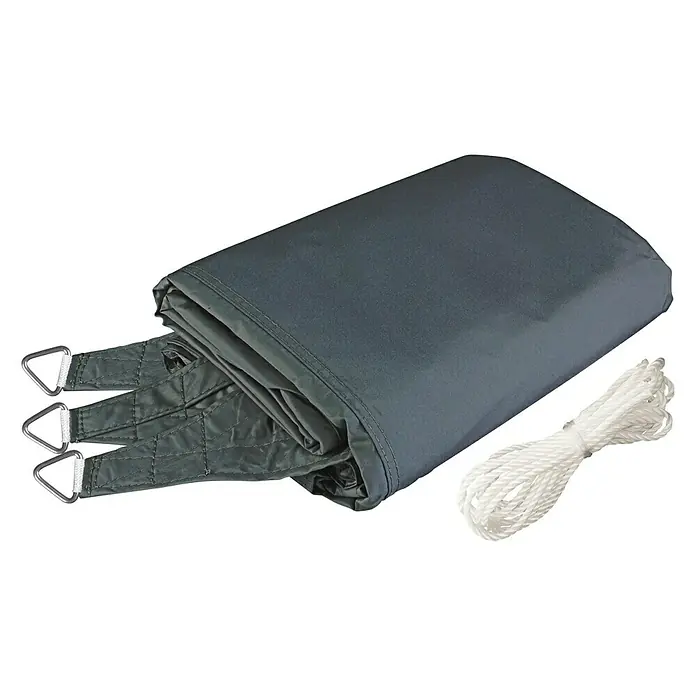 Windhager Sonnensegel Cannes - L x B: 5 x 5 m, Anthrazit, Dreieckig - Graues Sonnensegel-Set mit Spannseilen und Befestigungsringen, ideal für den Schutz vor Sonne und UV-Strahlen im Garten oder auf der Terrasse.