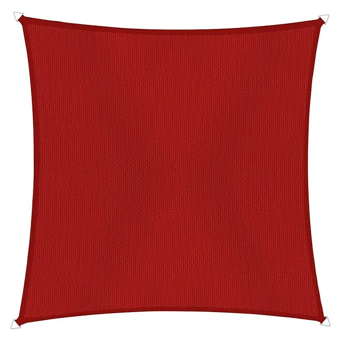 Windhager Sonnensegel - Ziegelrot, B x L: 4 x 4 m - Rotes Sonnensegel mit stabilen Ösen zur einfachen Montage. Perfekter Schutz vor Sonne und UV-Strahlung für Garten, Terrasse oder Balkon.
