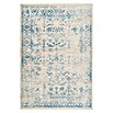 Kayoom Kurzflorteppich (Creme/Blau, 170 x 120 cm)