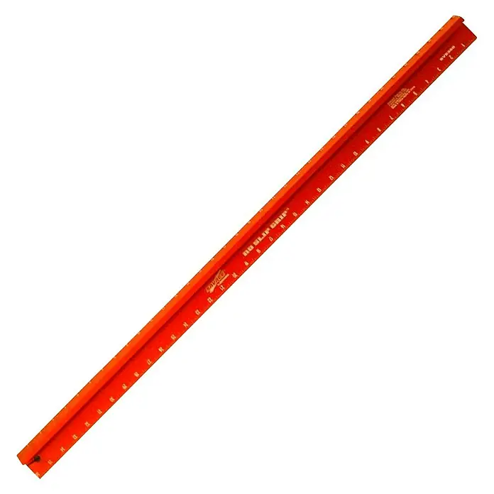 Lineal Savage - L x B x H: 1.210 x 60 x 20 mm, Aluminium - Rote Savage Lineal mit "No Slip Grip" für präzise Messungen und Zeichnungen. Ideal für den professionellen Einsatz.