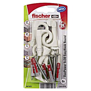 Fischer Duopower Hembrilla abierta EasyHook (Diámetro taco: 6 mm, Longitud taco: 30 mm)