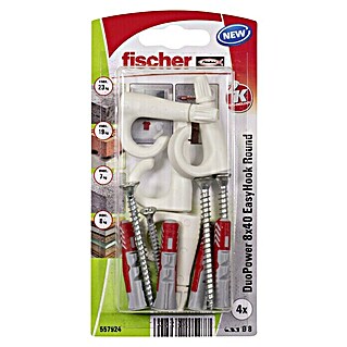 Fischer Duopower Hembrilla abierta EasyHook (Diámetro taco: 8 mm, Longitud taco: 40 mm)