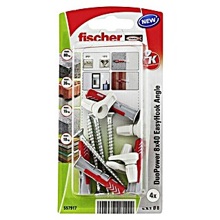 Fischer Duopower Schlitzhaken EasyHook Angle (Durchmesser Dübel: 8 mm, Länge Dübel: 40 mm)