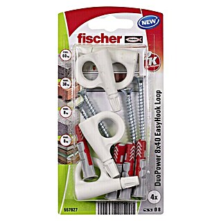 Fischer Duopower Hembrilla cerrada EasyHook (Diámetro taco: 8 mm, Longitud taco: 40 mm)